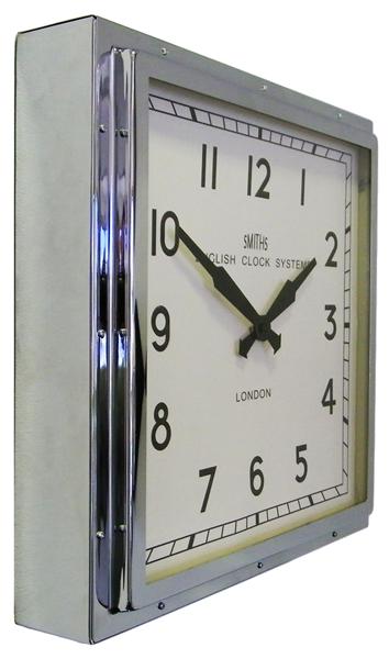 Reloj pared Square chrome